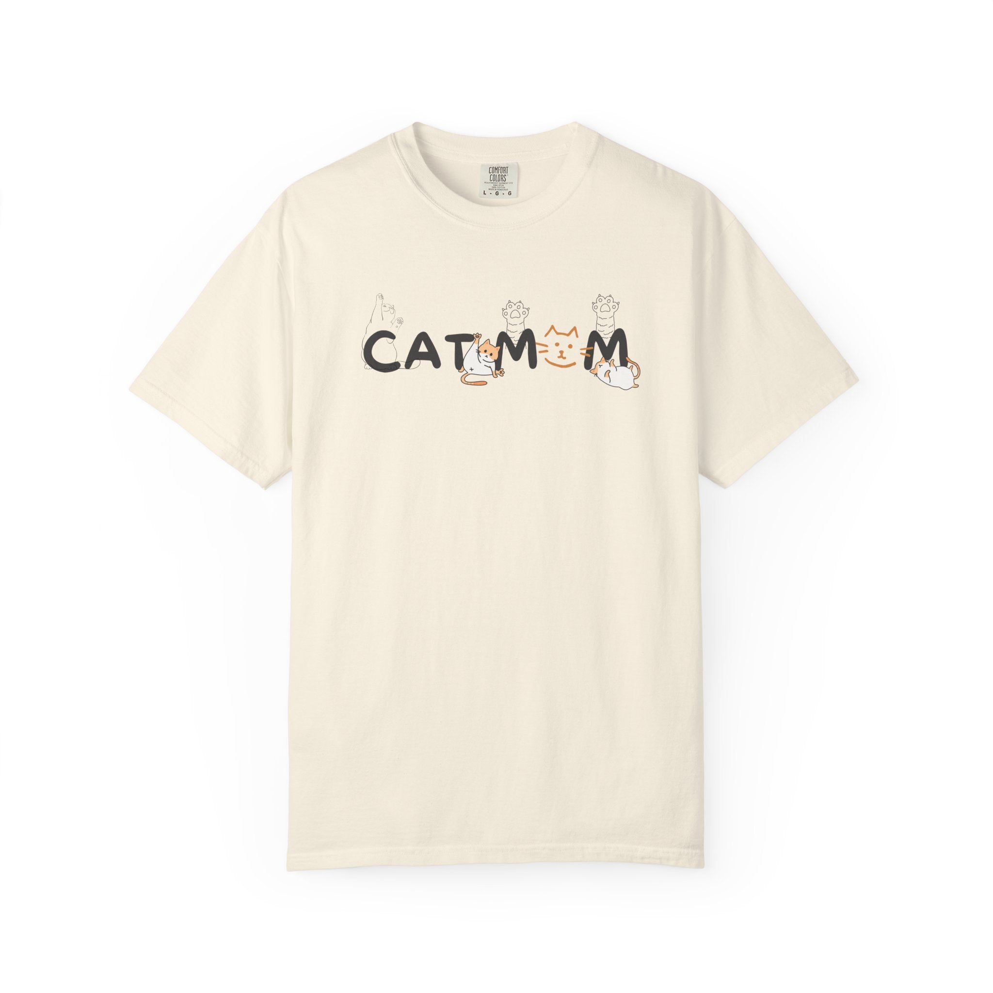 Cute Minimalist Graphic Cat Mom Comfort Colors T-shirt