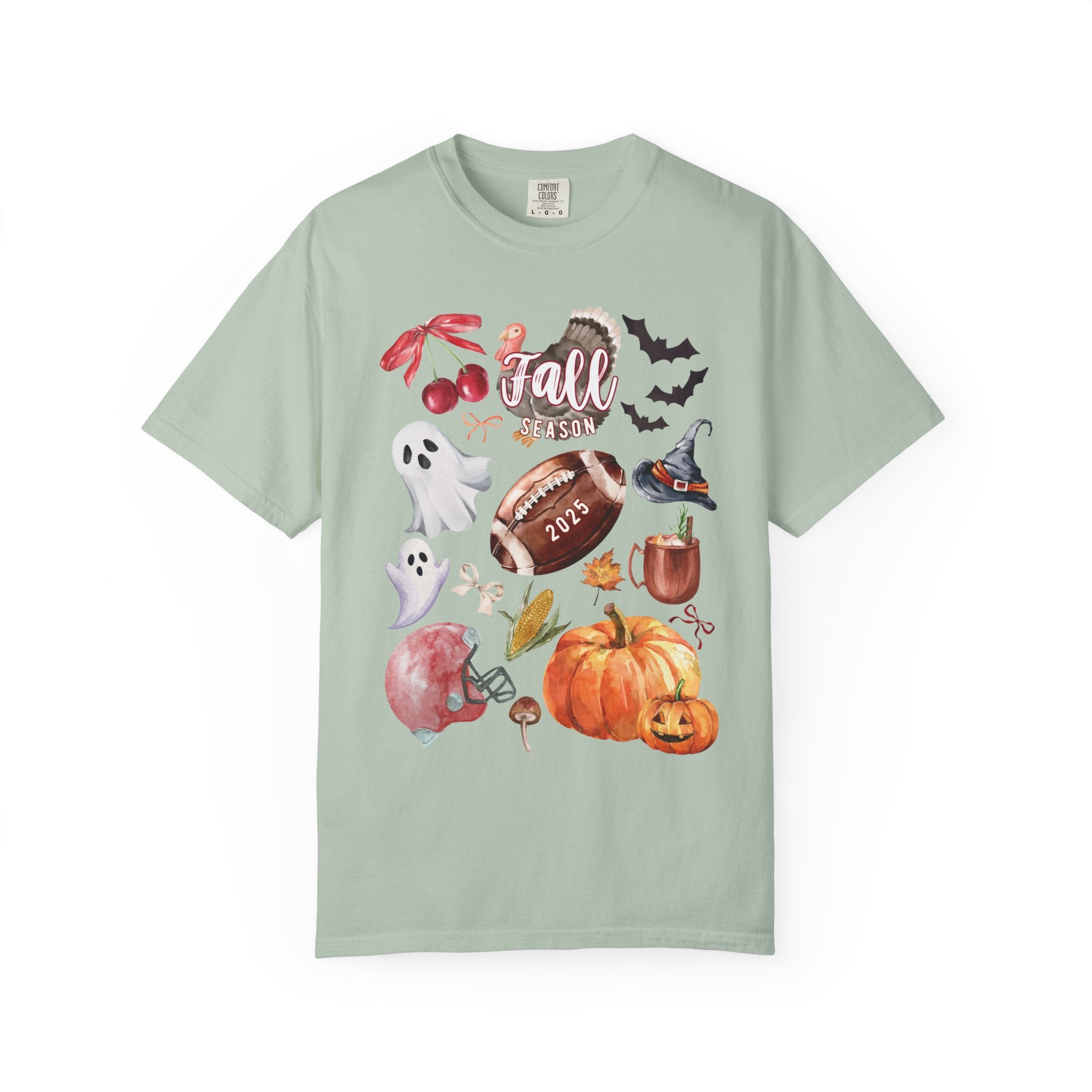 Fall-Themed Unisex Garment-Dyed T-Shirt, Autumn Tee, Halloween Shirt, Cozy Fall Apparel, Seasonal Fashion, Pumpkin Spice Tee