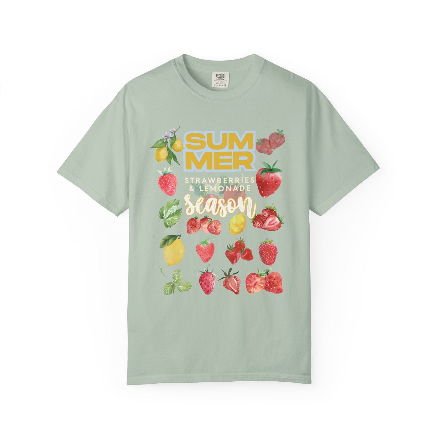 Strawberry Lemonade Shirt, Summer Fruit T-Shirt | Unisex Garment-Dyed Tee,  Summer Vibes, Gift for Foodies, Casual Wear