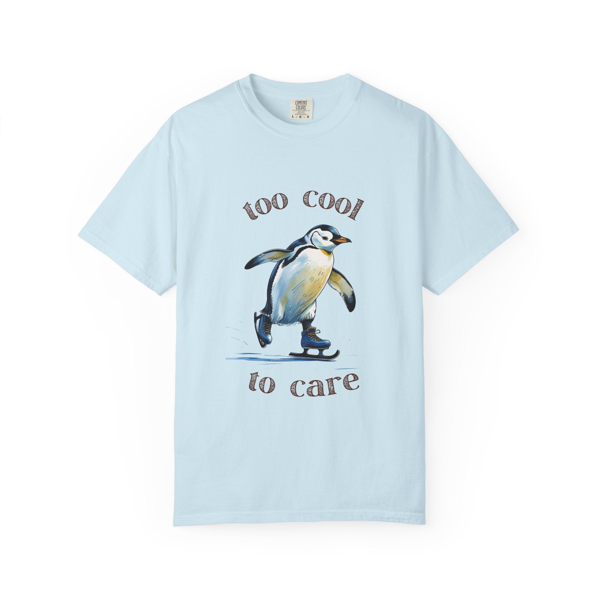 Cool Penguin Graphic T-Shirt, Unisex Casual Tee, Funny Gift, Ice Skating Humor, Perfect for Birthdays & Holidays