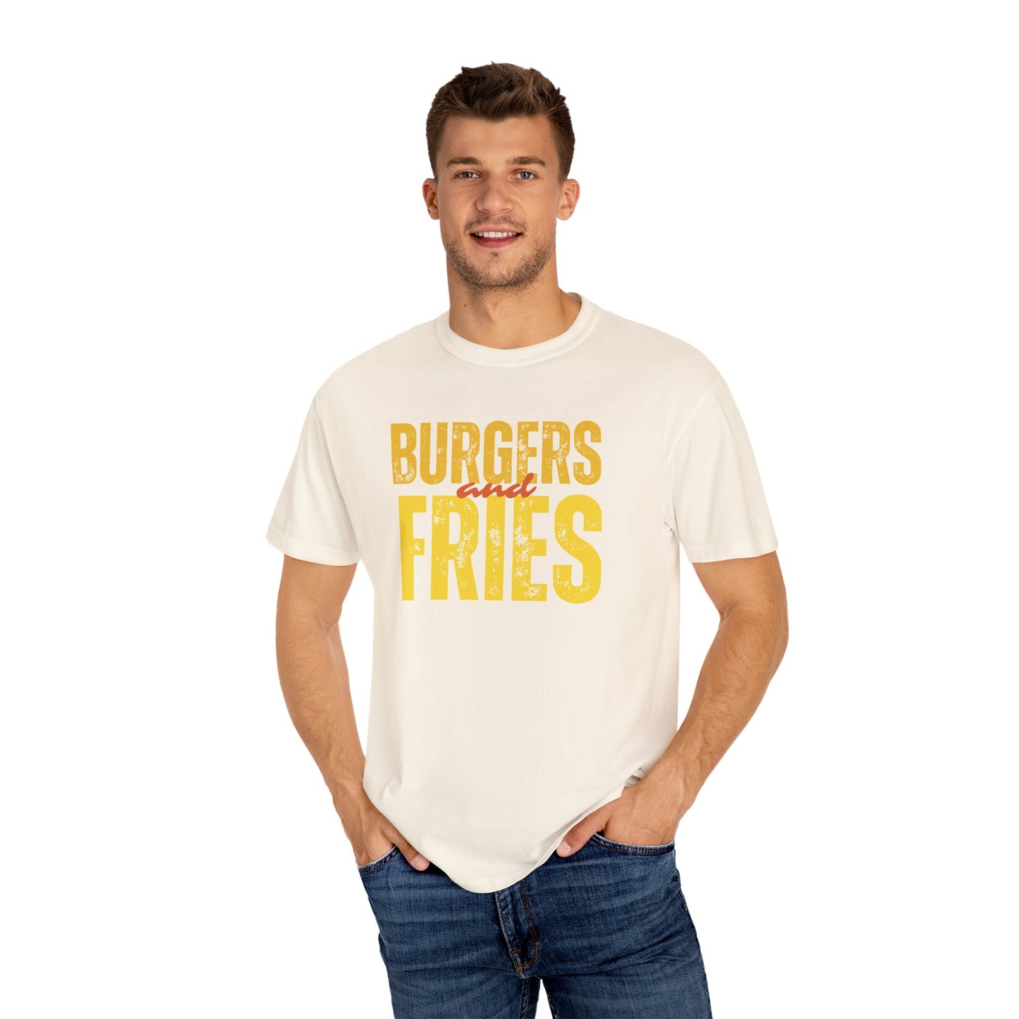 Burgers & Fries T-Shirt, Casual Foodie Tee, Unisex Summer Shirt, Gift for Food Lovers, Fast Food Apparel