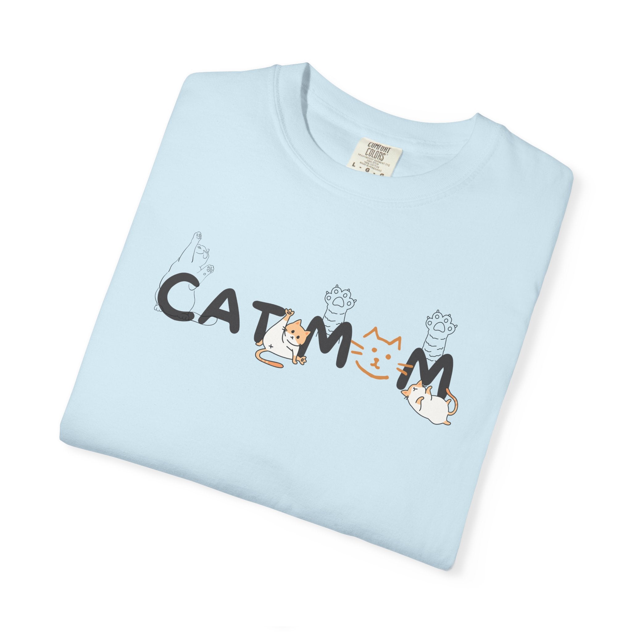 Cute Minimalist Graphic Cat Mom Comfort Colors T-shirt