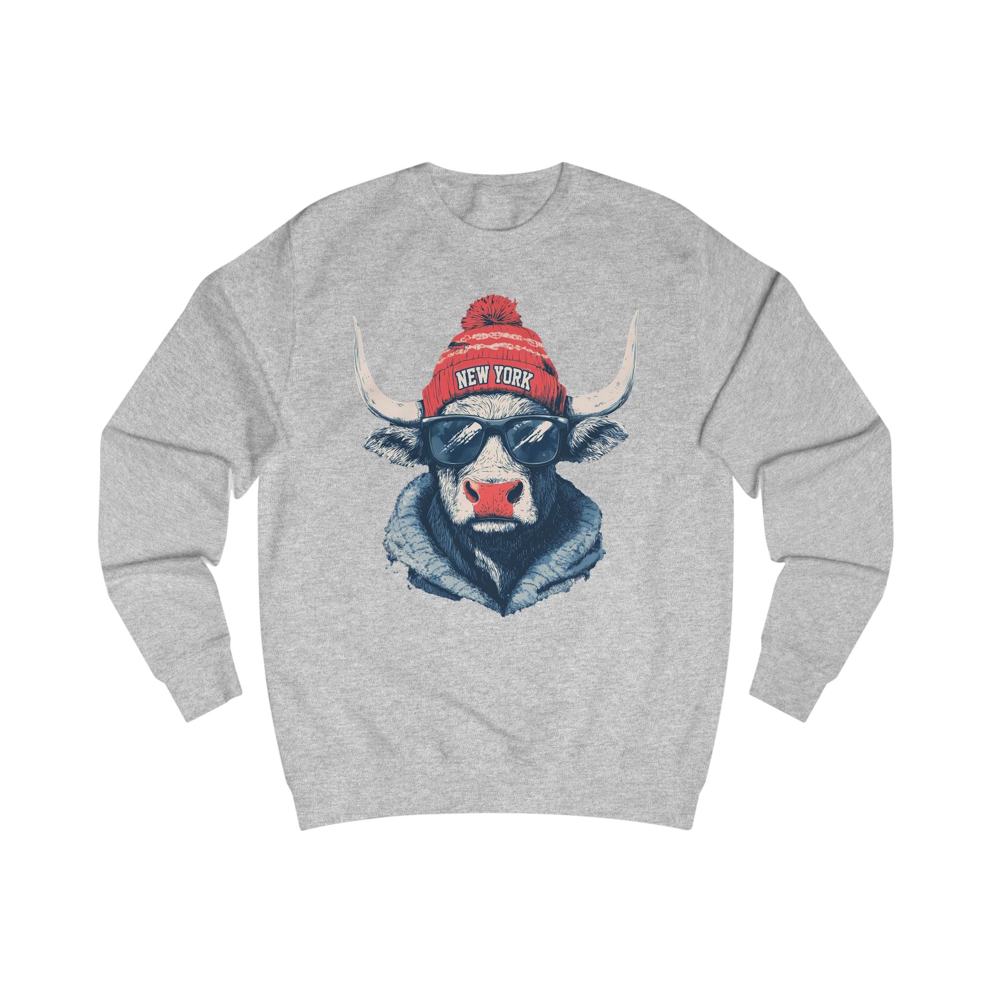 New York Bull Football Sweatshirt - Unisex Sweater, Retro Style Apparel, Vintage Gift for Him/Her, Cozy Fashion, Perfect for Winter