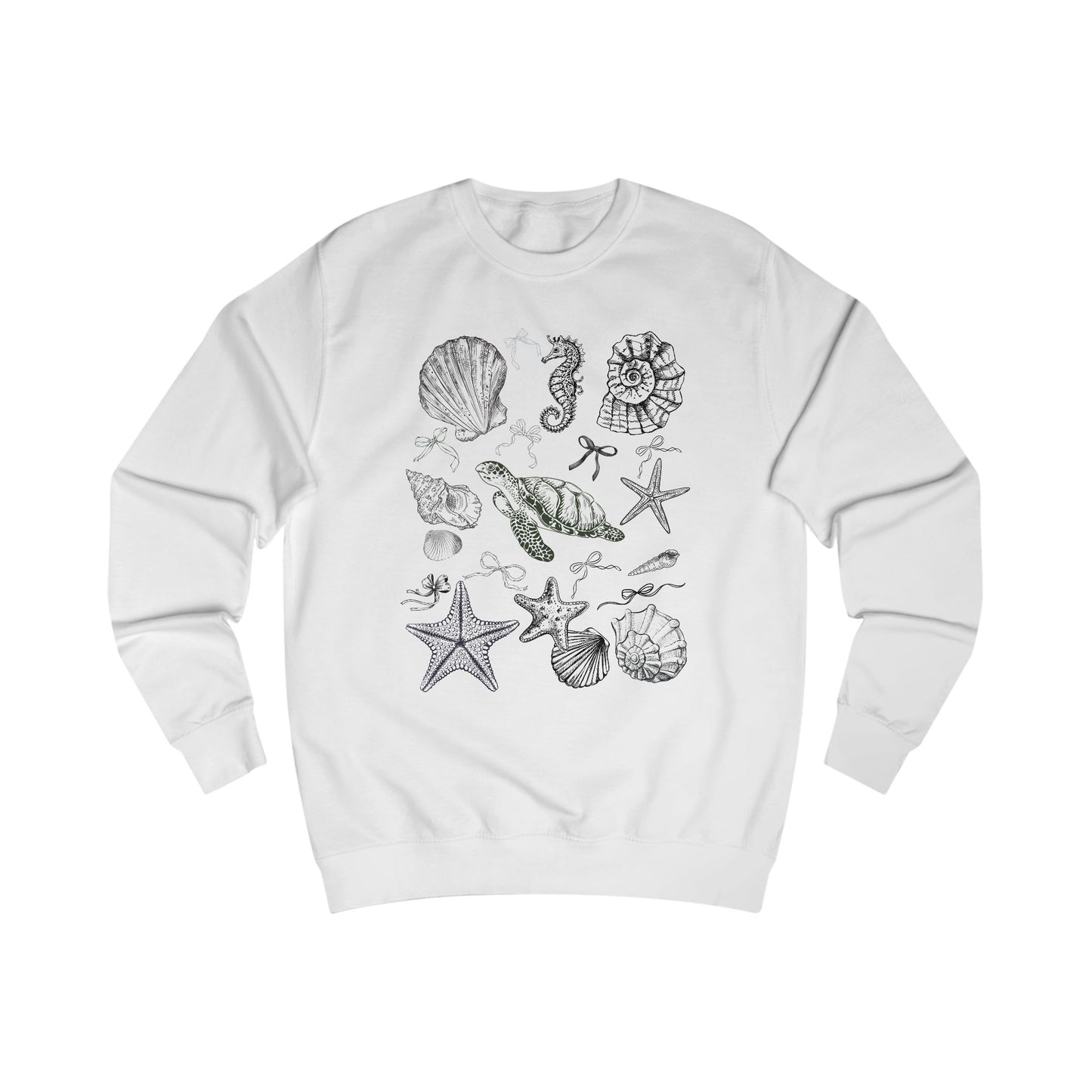 Coastal Shells Unisex Sweatshirt - Beach Lover's Gift, Casual Wear, Ocean Theme Apparel, Summer Wardrobe Essential, Nautical Style