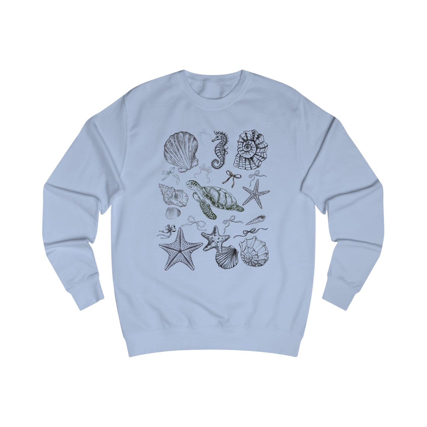 Coastal Shells Unisex Sweatshirt - Beach Lover's Gift, Casual Wear, Ocean Theme Apparel, Summer Wardrobe Essential, Nautical Style