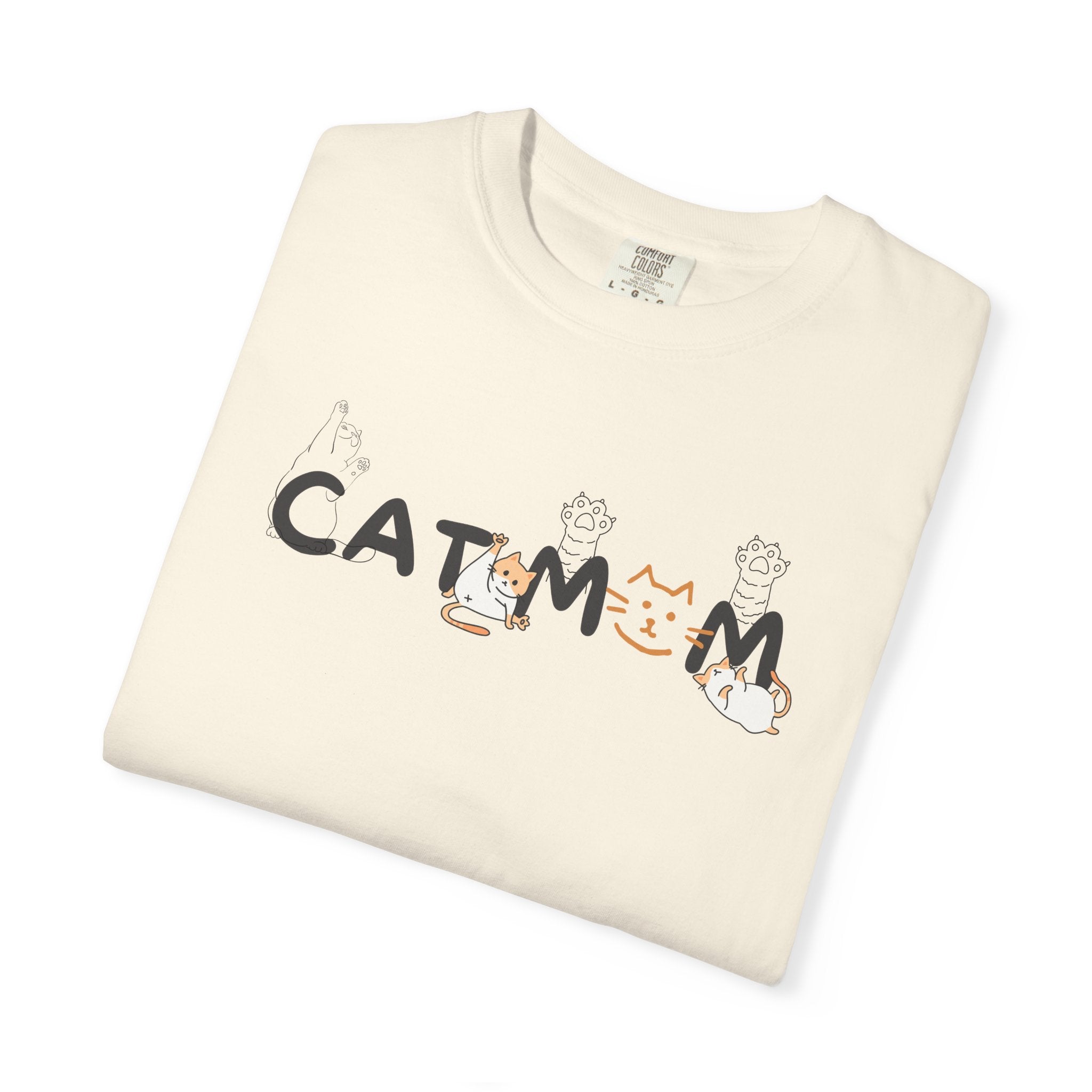 Cute Minimalist Graphic Cat Mom Comfort Colors T-shirt