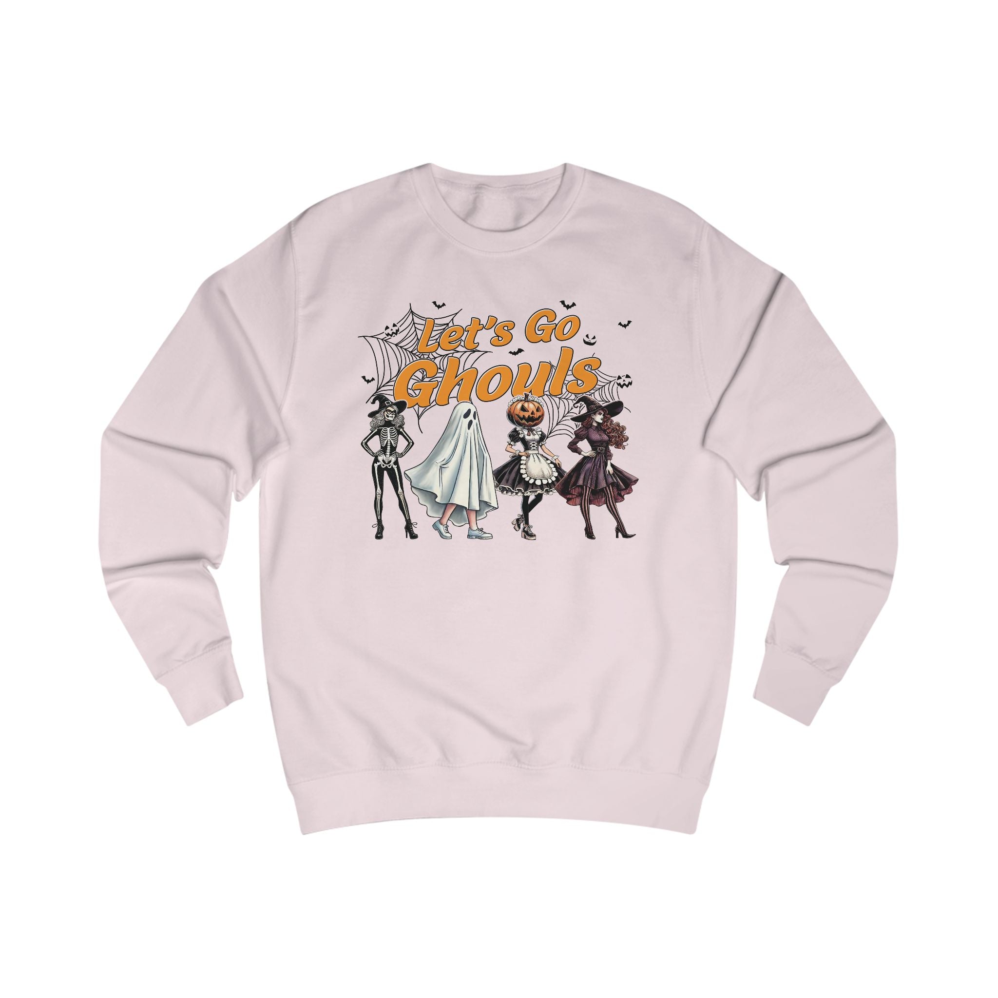 Halloween Unisex Sweatshirt - "Let's Go, Ghouls!" Cozy Casual Wear for Fall Parties, Trick-or-Treating, Spooky Season