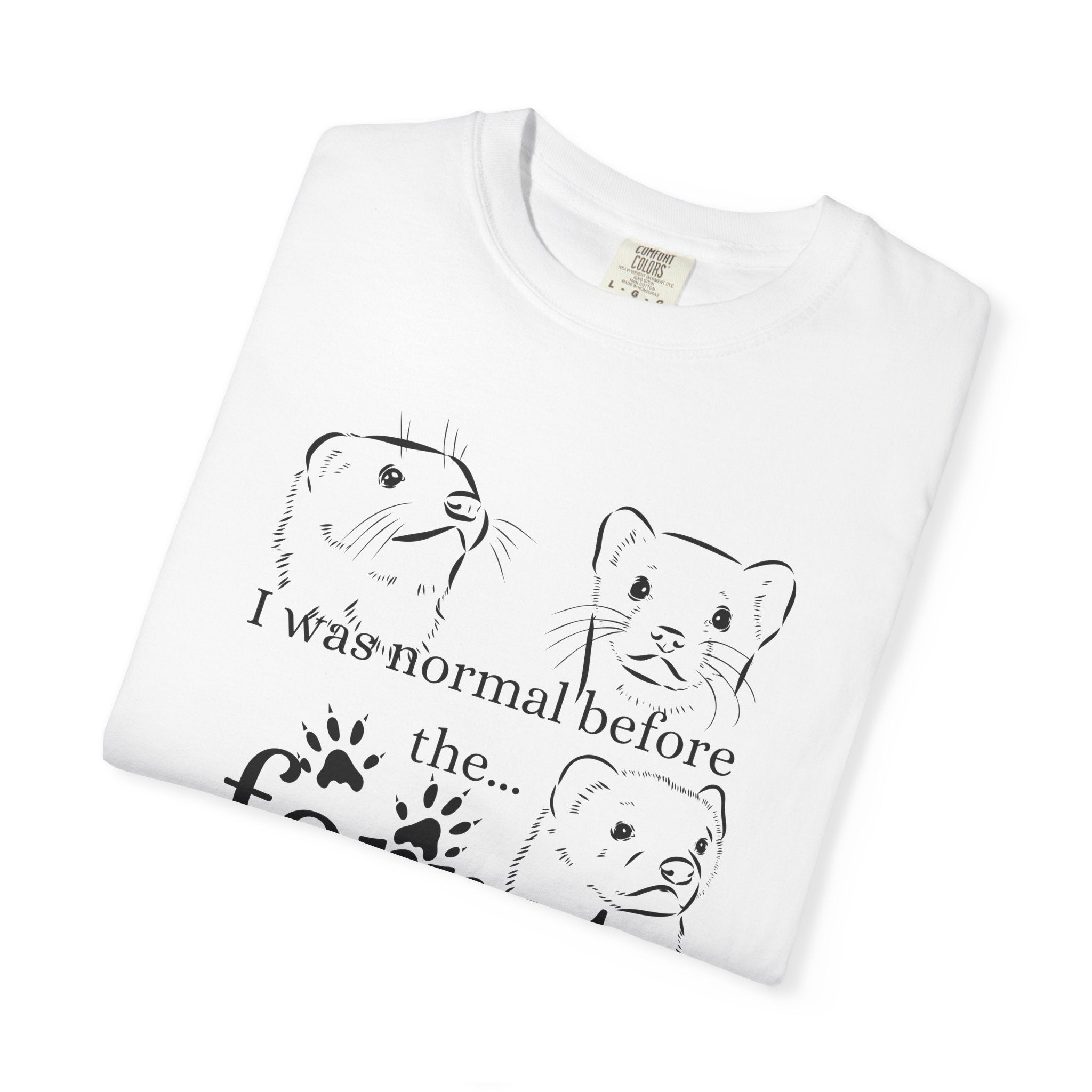Whimsical Ferret T-shirt, Cute Animal Lover Tee, Gift for Pet Owners, Funny Graphic Tee, Ferret Mom/Dad Gift