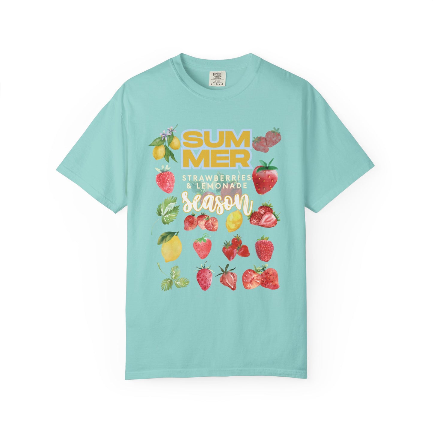 Strawberry Lemonade Shirt, Summer Fruit T-Shirt | Unisex Garment-Dyed Tee,  Summer Vibes, Gift for Foodies, Casual Wear