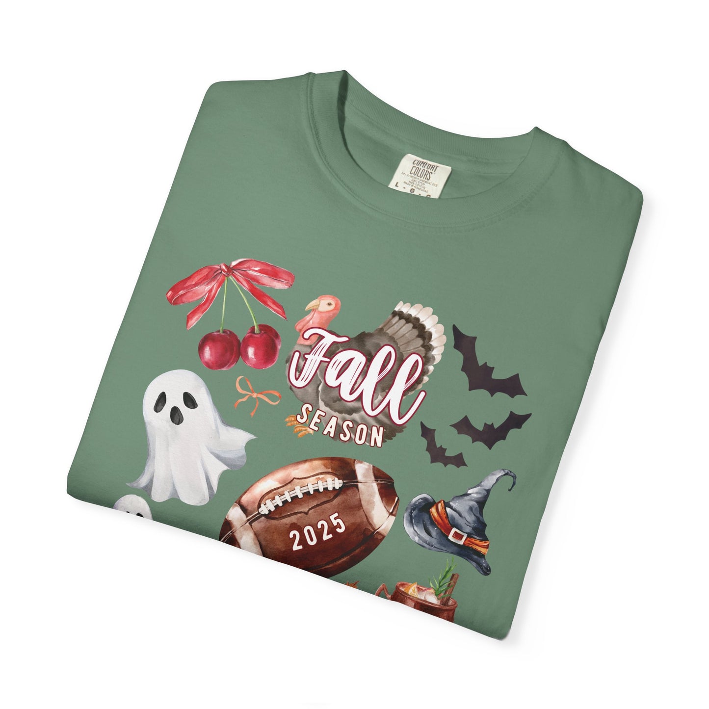 Fall-Themed Unisex Garment-Dyed T-Shirt, Autumn Tee, Halloween Shirt, Cozy Fall Apparel, Seasonal Fashion, Pumpkin Spice Tee