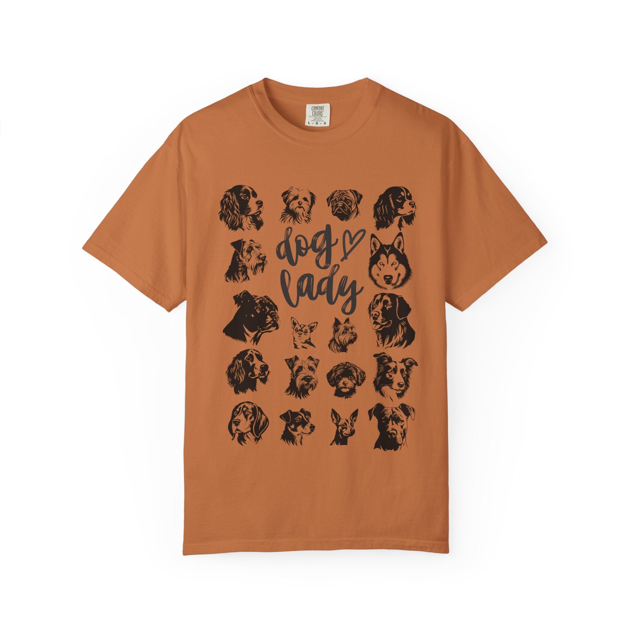 Dog Mom dog lady featuring different dog breeds vintage t-shirt