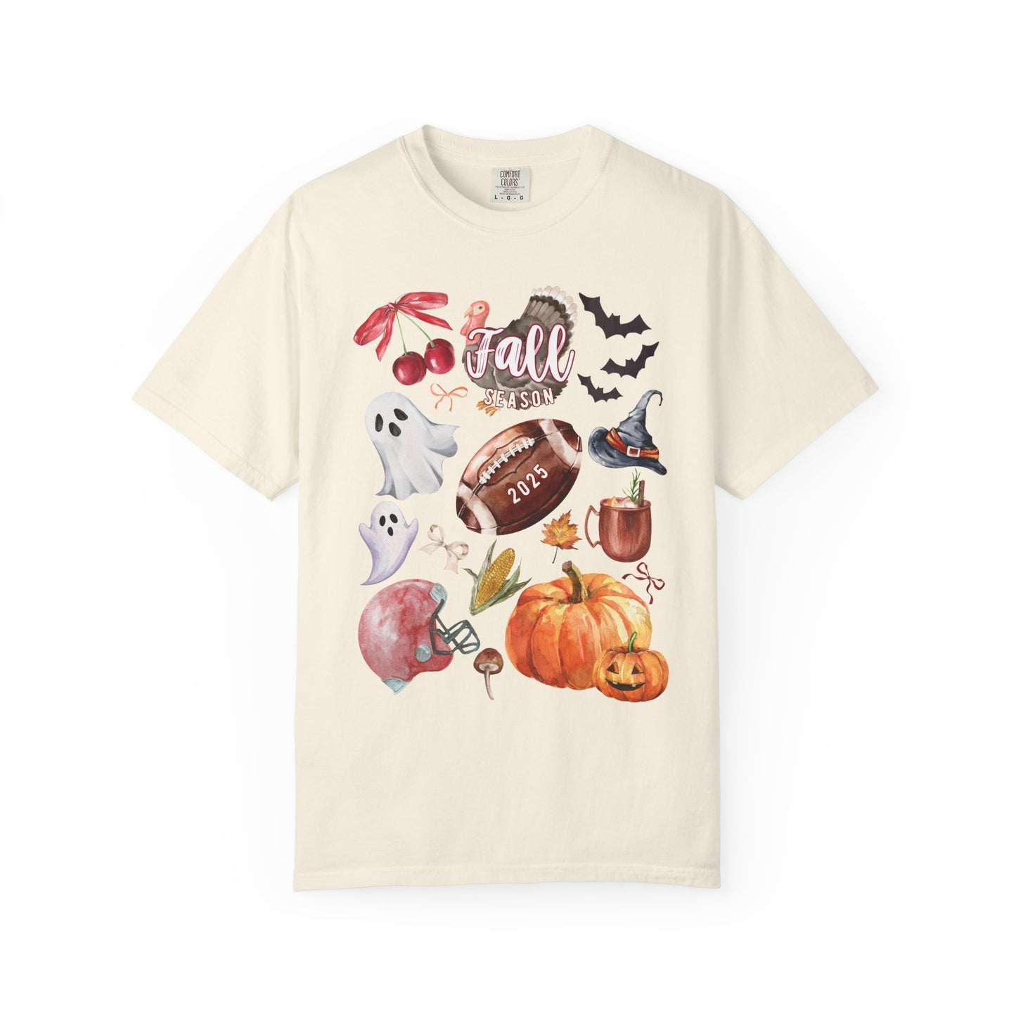 Fall-Themed Unisex Garment-Dyed T-Shirt, Autumn Tee, Halloween Shirt, Cozy Fall Apparel, Seasonal Fashion, Pumpkin Spice Tee