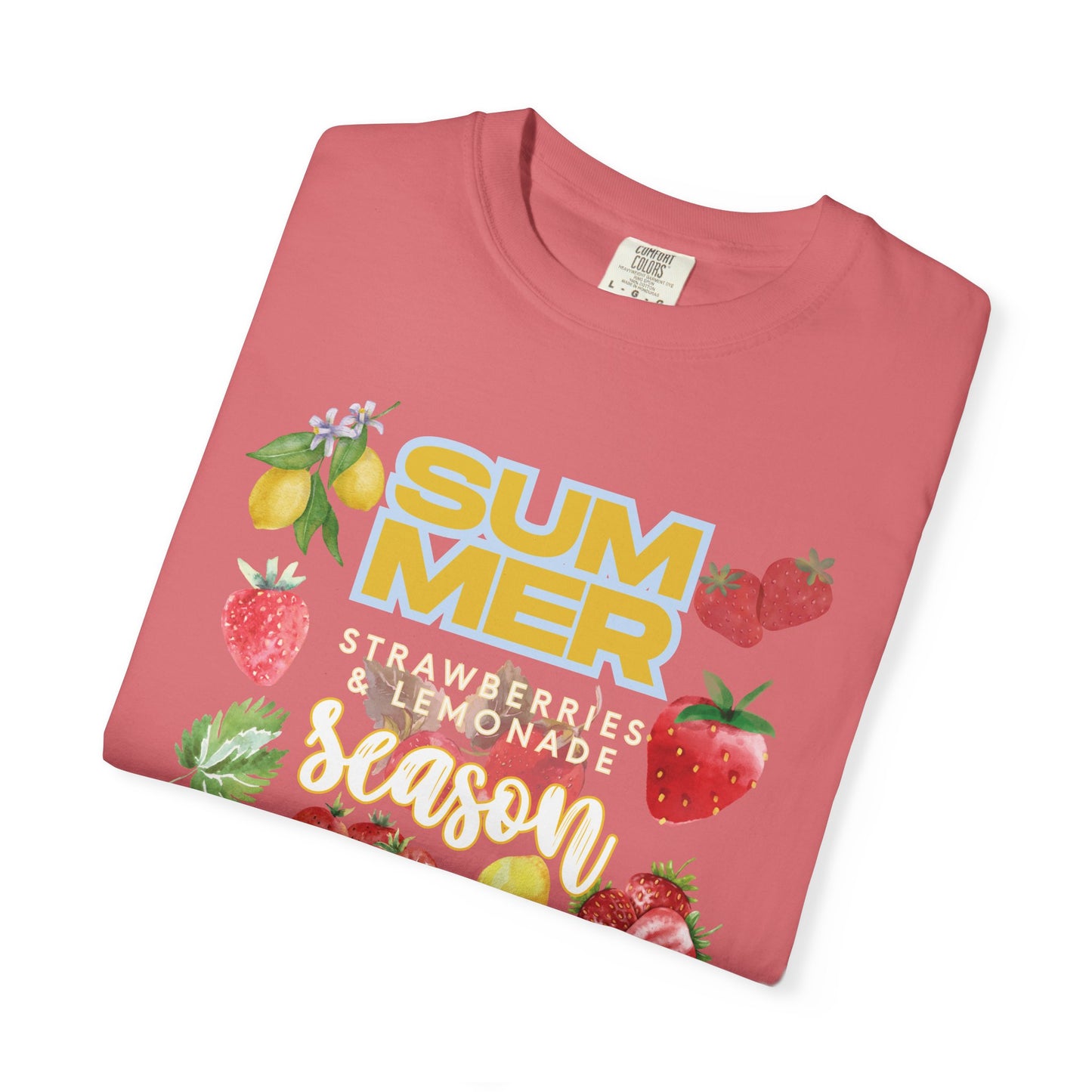 Strawberry Lemonade Shirt, Summer Fruit T-Shirt | Unisex Garment-Dyed Tee,  Summer Vibes, Gift for Foodies, Casual Wear