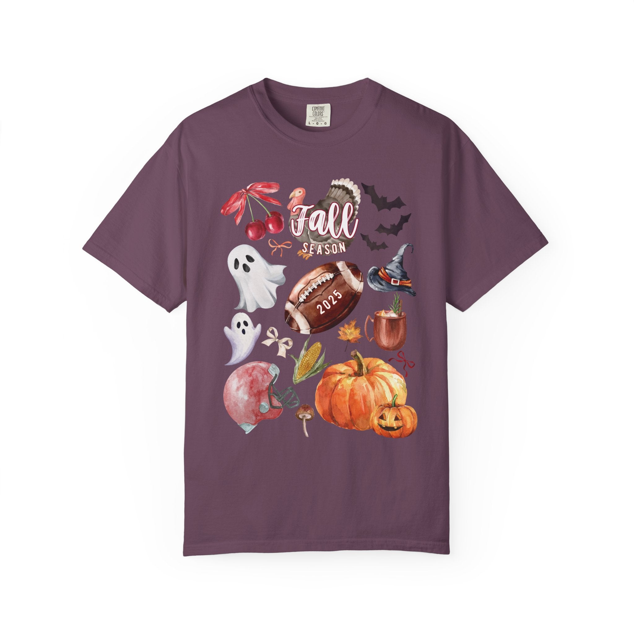 Fall-Themed Unisex Garment-Dyed T-Shirt, Autumn Tee, Halloween Shirt, Cozy Fall Apparel, Seasonal Fashion, Pumpkin Spice Tee