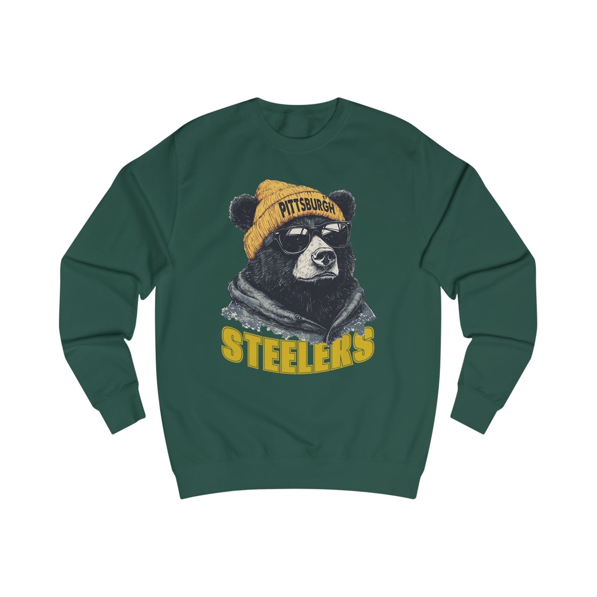 Pittsburgh Steelers Spirit Animal Mascot Bear Unisex Sweatshirt - Cozy Sports Apparel and Gift for Fans