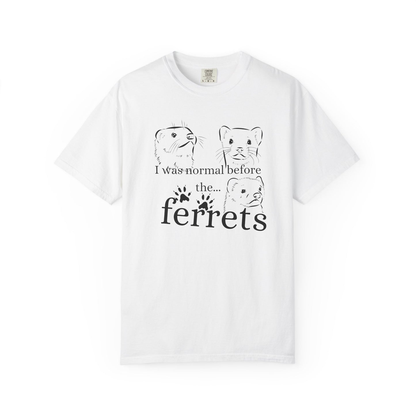 Whimsical Ferret T-shirt, Cute Animal Lover Tee, Gift for Pet Owners, Funny Graphic Tee, Ferret Mom/Dad Gift