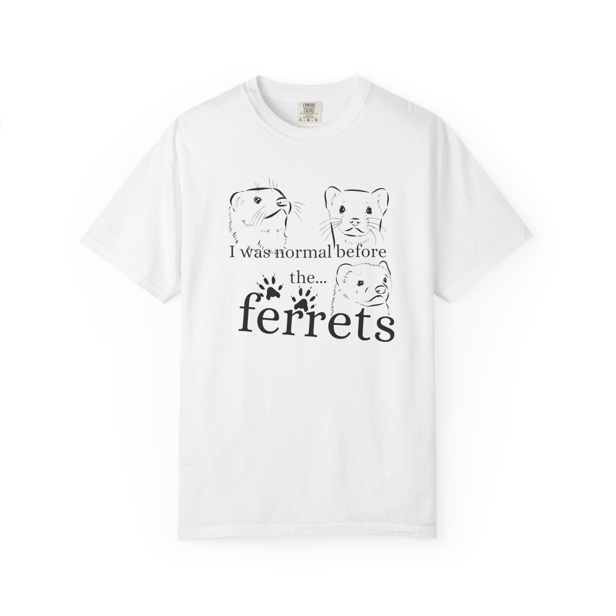 Whimsical Ferret T-shirt, Cute Animal Lover Tee, Gift for Pet Owners, Funny Graphic Tee, Ferret Mom/Dad Gift