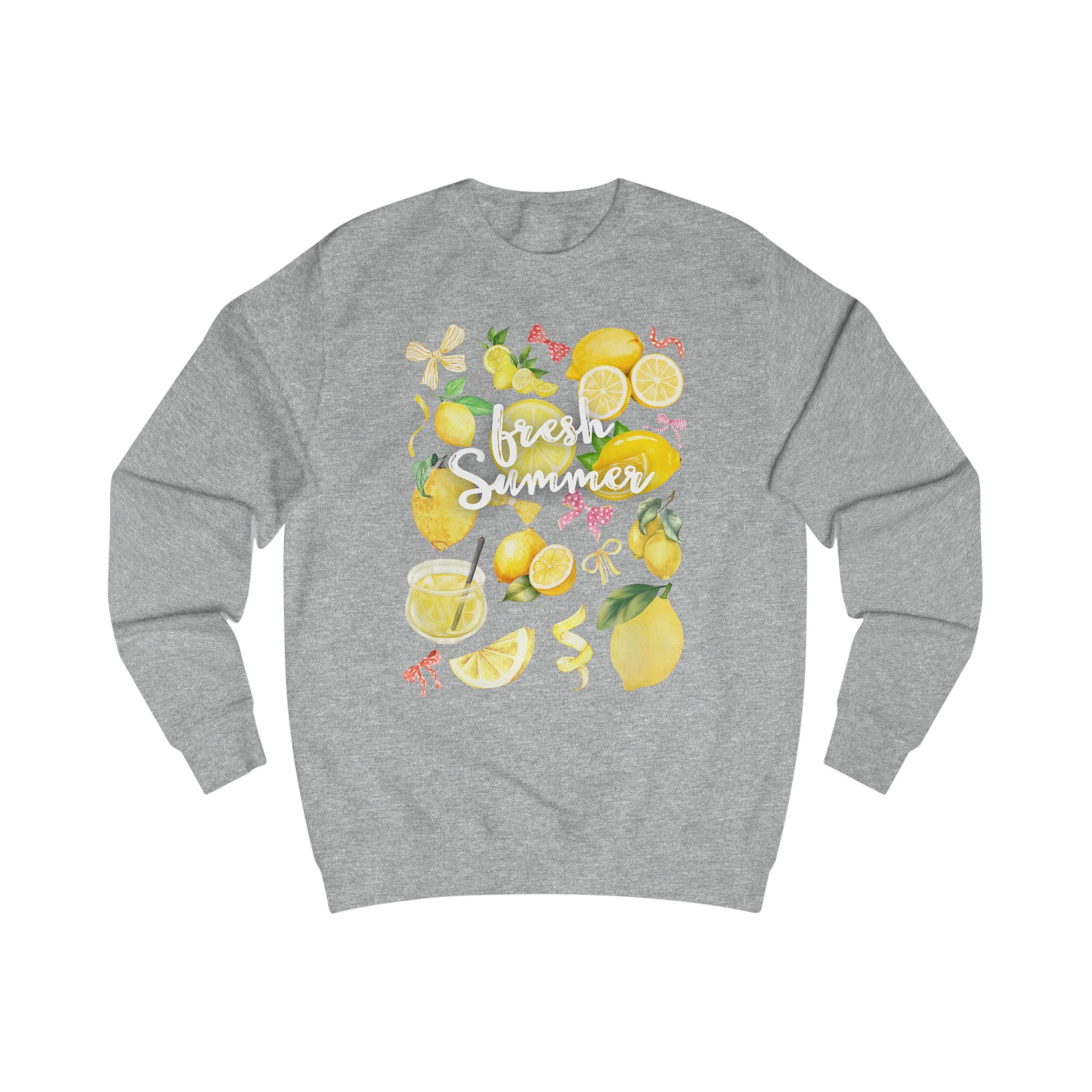 Fresh Summer Lemons Unisex Sweatshirt, Lemon Graphic Sweater, Casual Summer Wear, Gift for Citrus Lovers, Summer Vibes Apparel