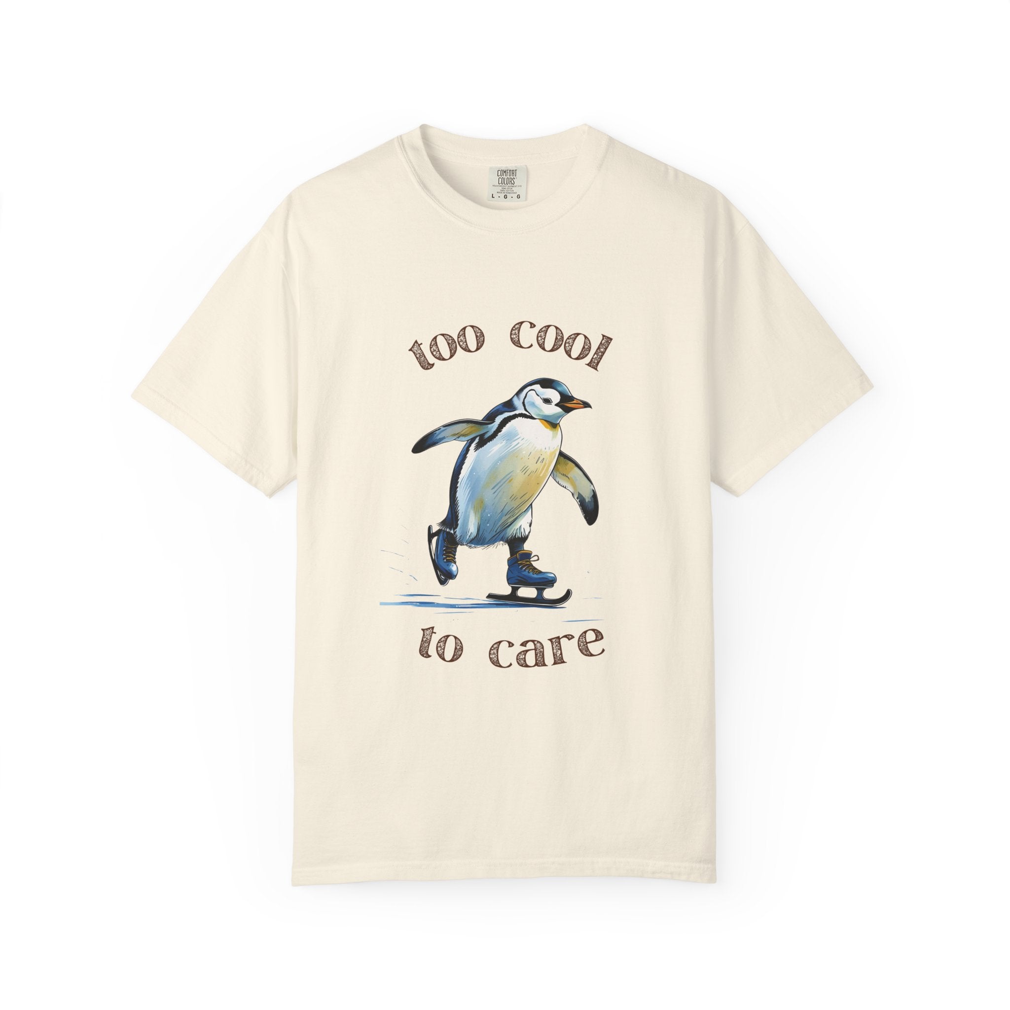 Cool Penguin Graphic T-Shirt, Unisex Casual Tee, Funny Gift, Ice Skating Humor, Perfect for Birthdays & Holidays