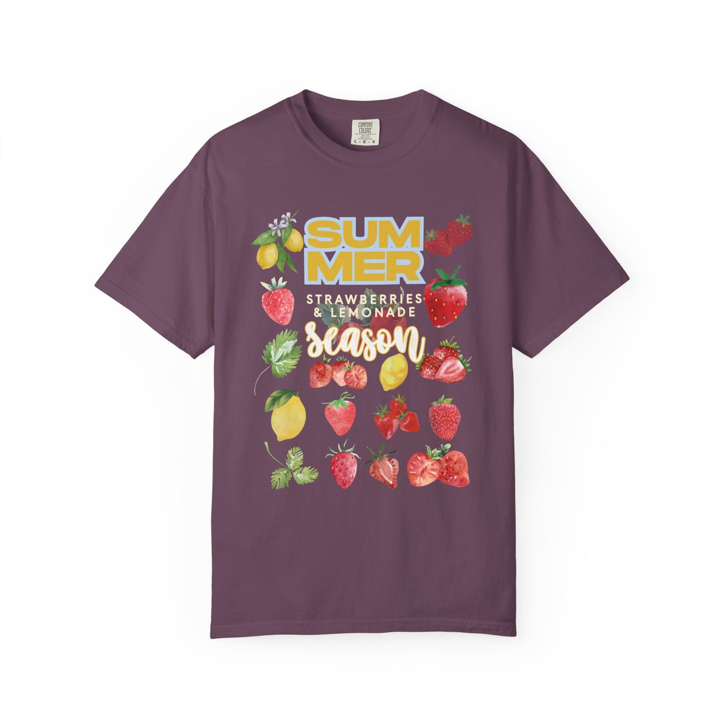 Strawberry Lemonade Shirt, Summer Fruit T-Shirt | Unisex Garment-Dyed Tee,  Summer Vibes, Gift for Foodies, Casual Wear