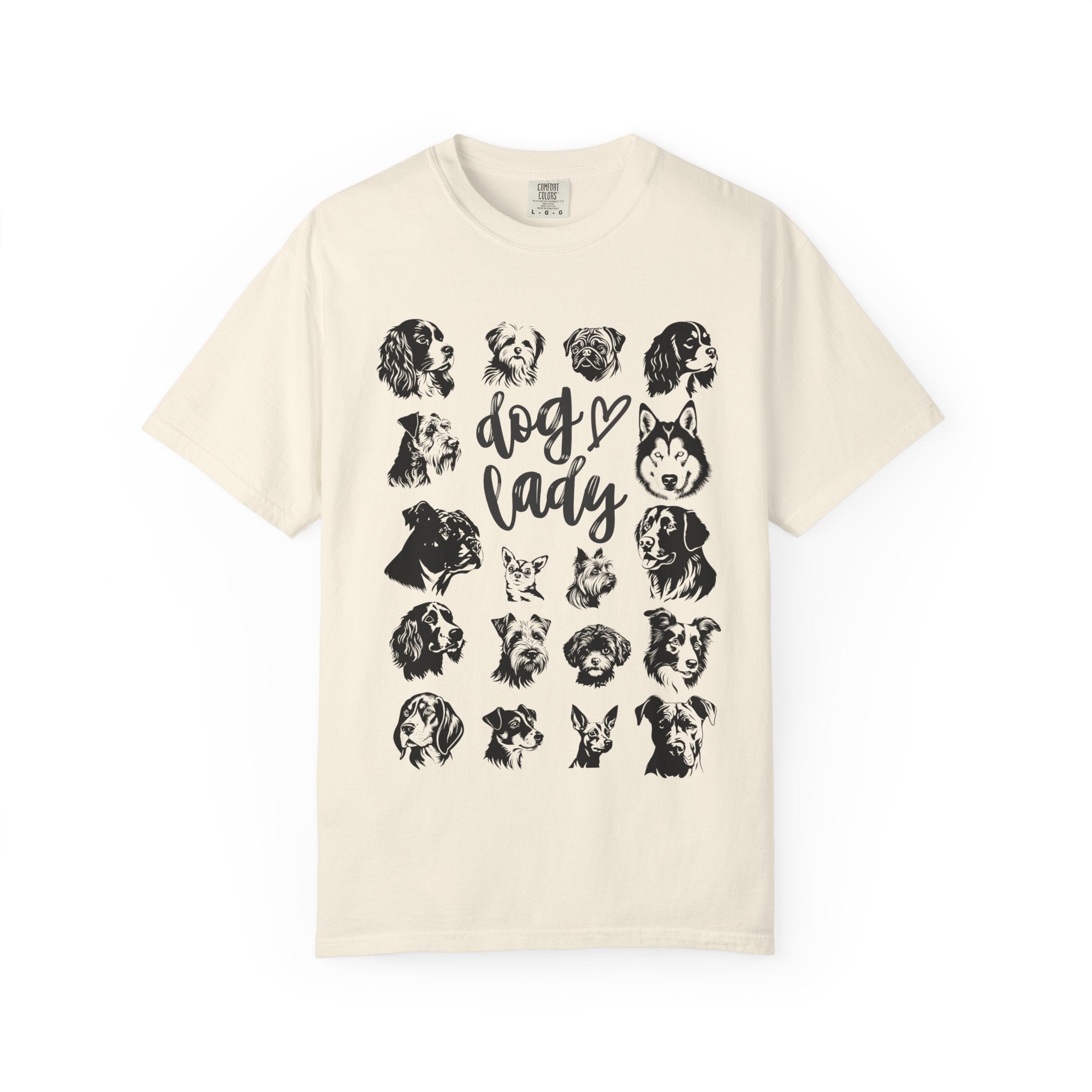Dog Mom dog lady featuring different dog breeds vintage t-shirt