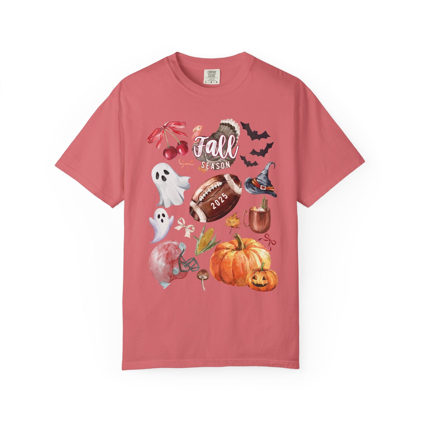 Fall-Themed Unisex Garment-Dyed T-Shirt, Autumn Tee, Halloween Shirt, Cozy Fall Apparel, Seasonal Fashion, Pumpkin Spice Tee