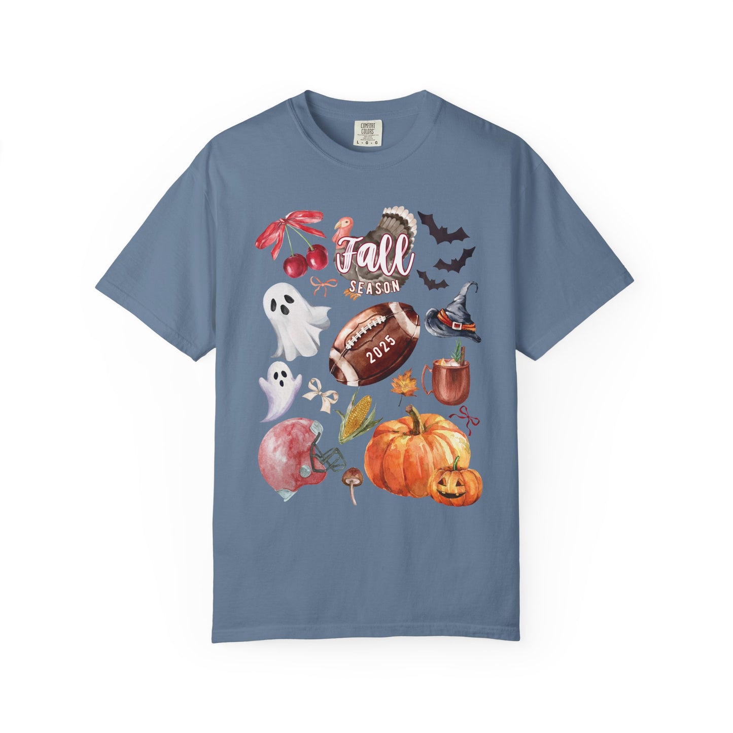 Fall-Themed Unisex Garment-Dyed T-Shirt, Autumn Tee, Halloween Shirt, Cozy Fall Apparel, Seasonal Fashion, Pumpkin Spice Tee