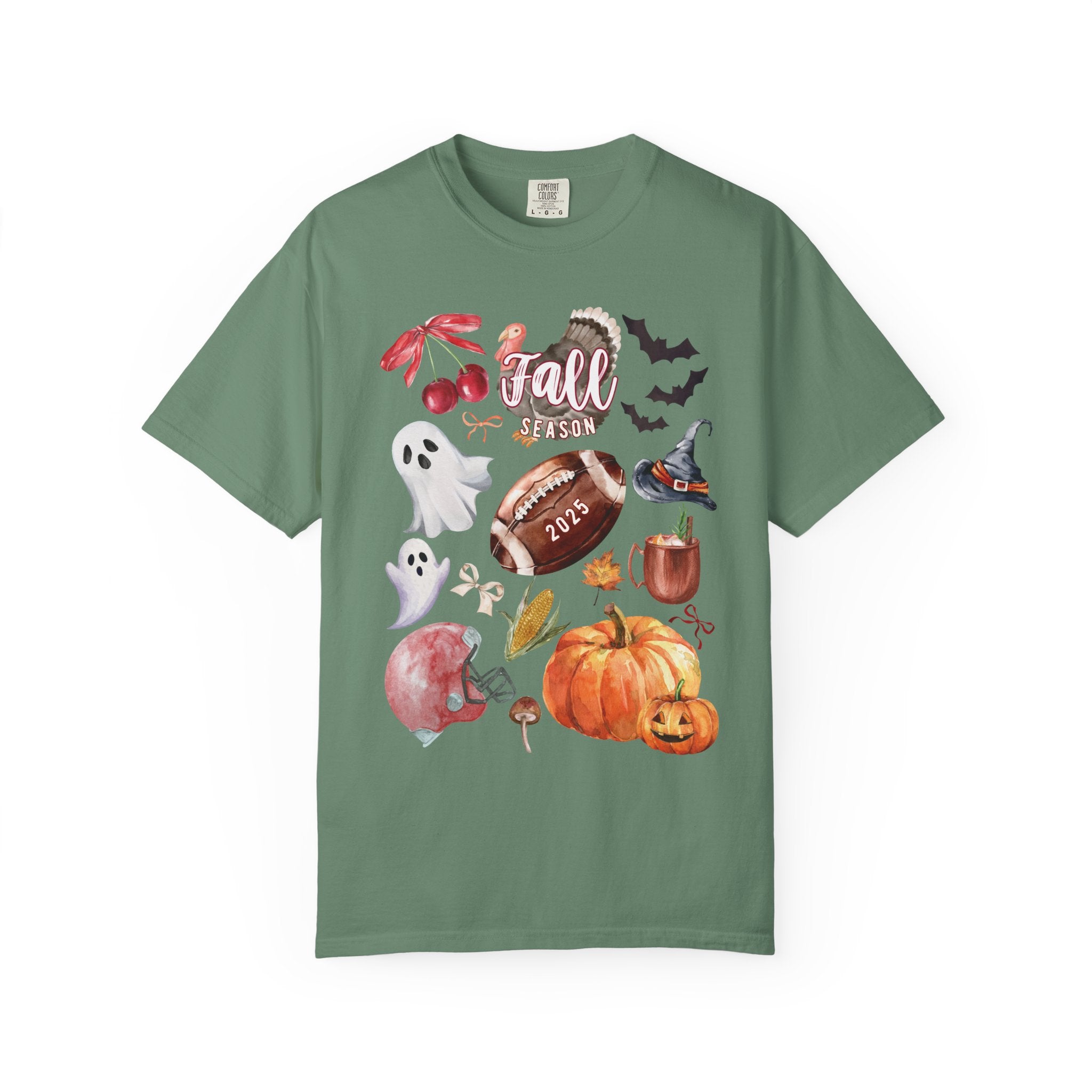 Fall-Themed Unisex Garment-Dyed T-Shirt, Autumn Tee, Halloween Shirt, Cozy Fall Apparel, Seasonal Fashion, Pumpkin Spice Tee