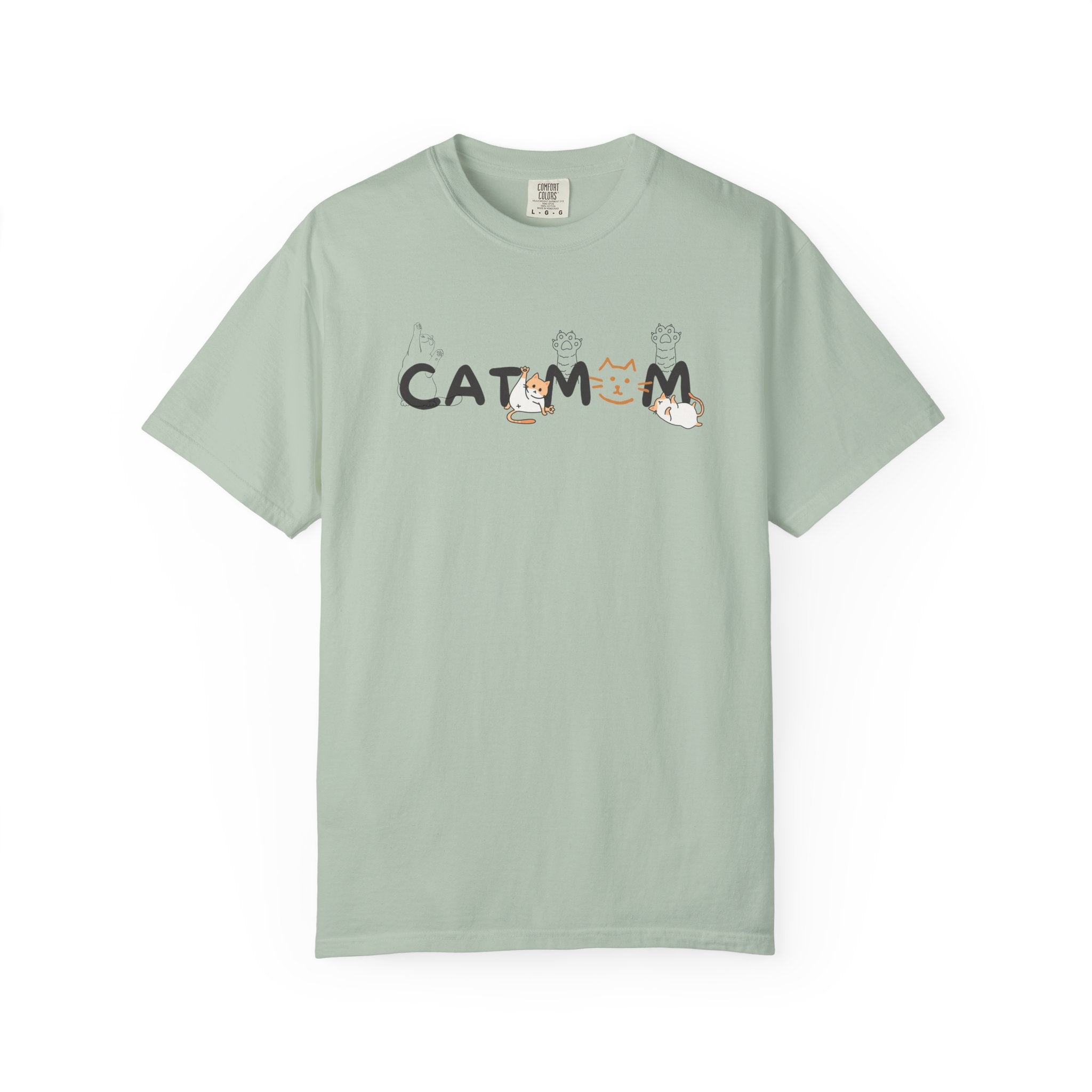 Cute Minimalist Graphic Cat Mom Comfort Colors T-shirt