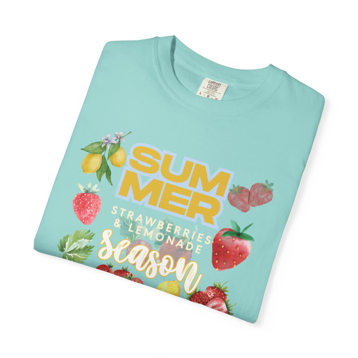 Strawberry Lemonade Shirt, Summer Fruit T-Shirt | Unisex Garment-Dyed Tee,  Summer Vibes, Gift for Foodies, Casual Wear