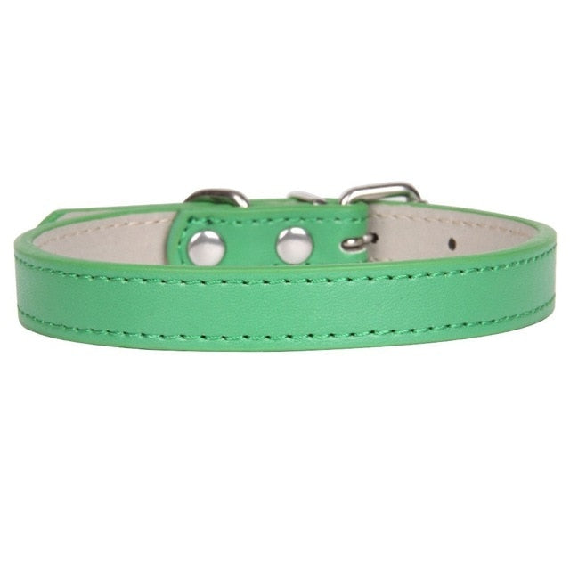 Soft Adjustable Leather Pet/Dog Collar