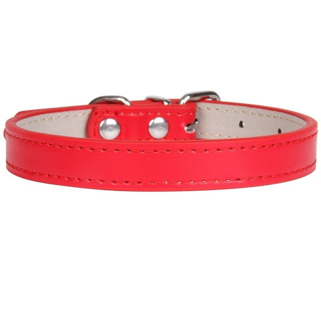 Soft Adjustable Leather Pet/Dog Collar