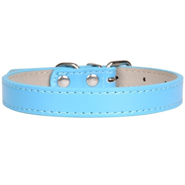 Soft Adjustable Leather Pet/Dog Collar