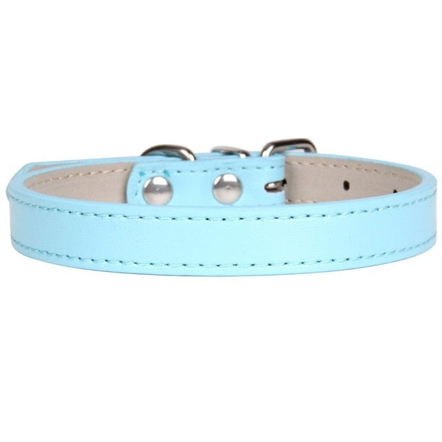 Soft Adjustable Leather Pet/Dog Collar