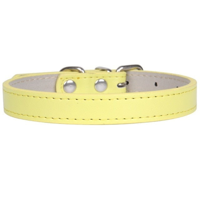 Soft Adjustable Leather Pet/Dog Collar