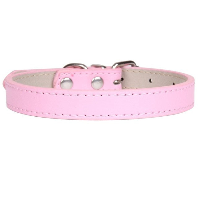 Soft Adjustable Leather Pet/Dog Collar