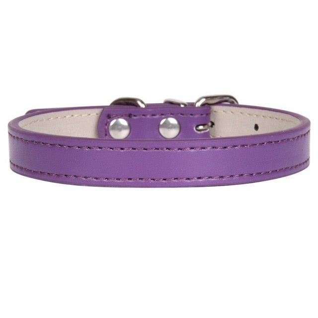 Soft Adjustable Leather Pet/Dog Collar