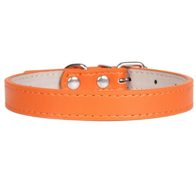 Soft Adjustable Leather Pet/Dog Collar