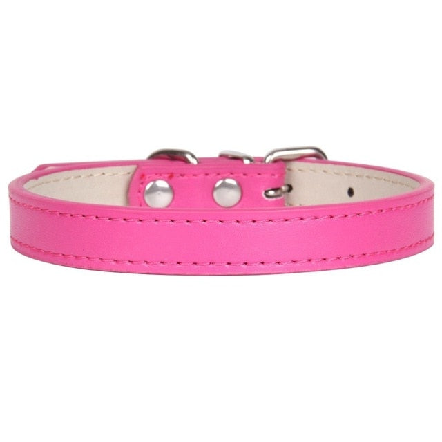 Soft Adjustable Leather Pet/Dog Collar