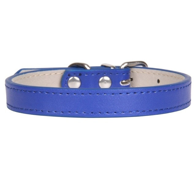 Soft Adjustable Leather Pet/Dog Collar